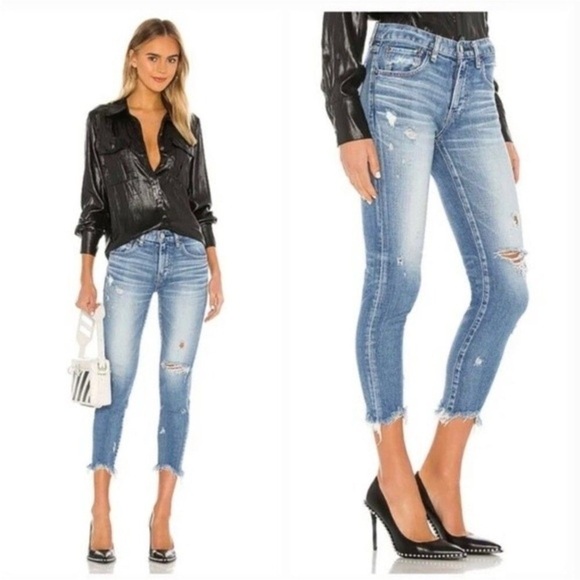 Moussy Vintage Denim Jeans MV Glendele Distressed - Picture 1 of 7